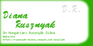 diana rusznyak business card
